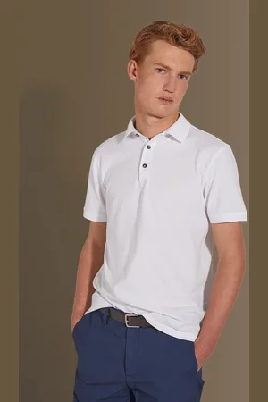 DOPPELGÄNGER Polo manica corta uomo 100% cotone piquet tinta unita