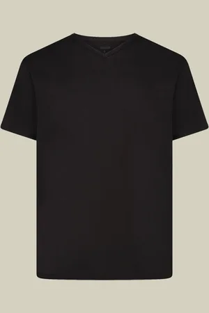 DOPPELGÄNGER T-shirt uomo scollo a v 100% cotone effetto fiammato con maniche corte regular fit