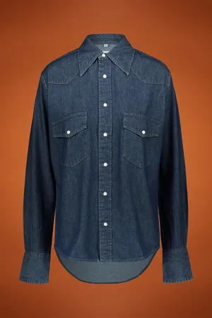 DOPPELGÄNGER Camicia denim donna 100% cotone