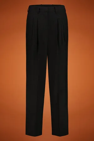 DOPPELGÄNGER Pantalone donna misto lana con pince