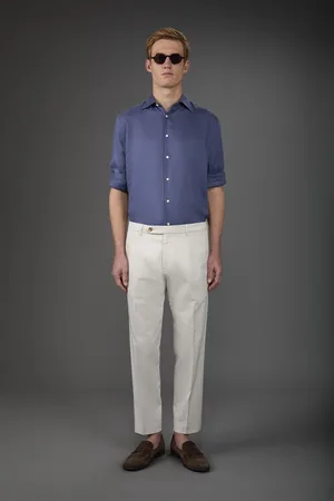 DOPPELGÄNGER Pantalone uomo capri con pinces
