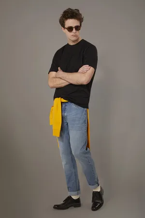 DOPPELGÄNGER Jeans 5 tasche regular fit tessuto denim