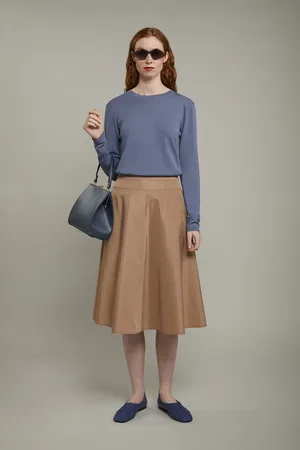 DOPPELGÄNGER Gonna donna in taffetà tecnico regular fit