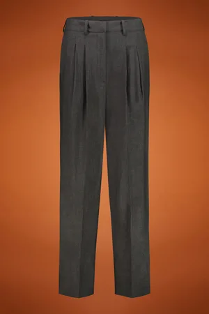 DOPPELGÄNGER Pantalone donna misto lana con pince