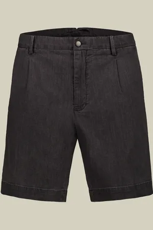 DOPPELGÄNGER Bermuda uomo con una pince tessuto chambray