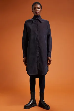 DOPPELGÄNGER Abito donna chemisier in velluto 1000 righe regular fit