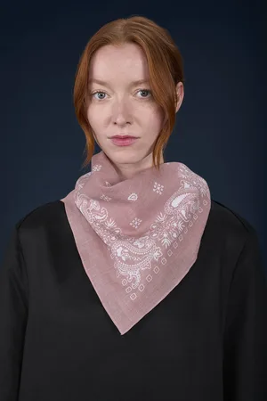 DOPPELGÄNGER Foulard donna in cotone fantasia paisley
