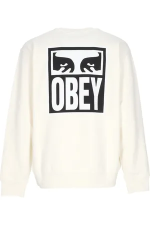 Obey Felpa Leggera Girocollo Uomo Eyes Icon 2 Crew Premium French Terry