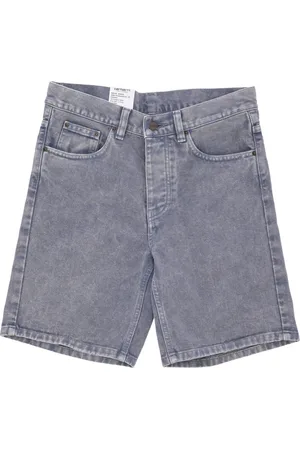 Carhartt Jeans Corto Uomo Newel Short Storm Blue Worn Washed