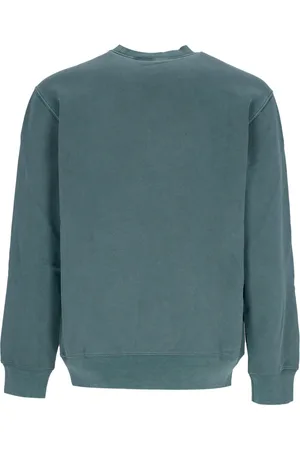 Carhartt Felpa Leggera Girocollo Uomo Duster Crewneck Discovery Green Garment Dyed
