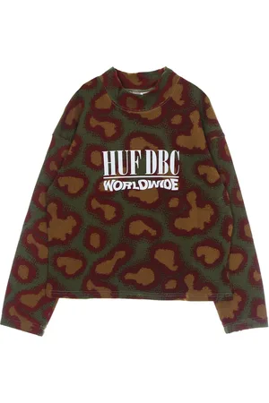 Huf Felpa Leggera Collo Alto Donna Network French Terry Crew