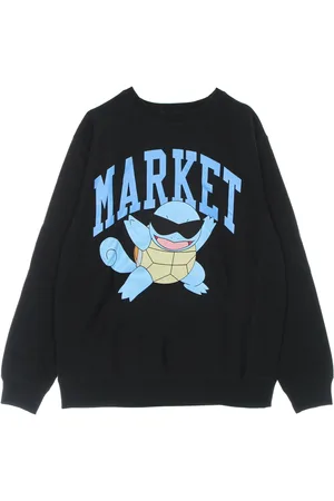 MARKET Felpa Girocollo Uomo Squirtle Arc Chillin Crewneck Sweatshirt X Pokemon Black