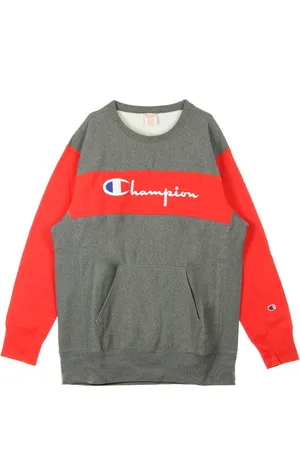 Champion Felpa Girocollo Uomo Colour Block Kangaroo Pocket Reverse Weave