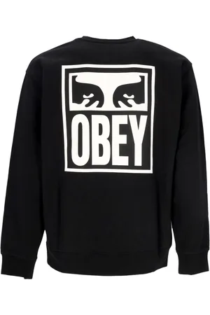 Obey Felpa Leggera Girocollo Uomo Eyes Icon 2 Crew Premium French Terry