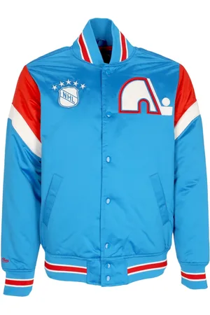 Mitchell & Ness Giubbotto Bomber Uomo Nhl Heavyweight Satin Jacket Quenor
