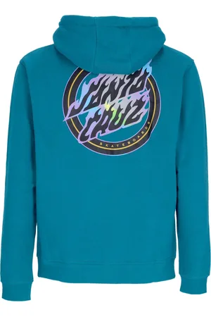 Santa Cruz Felpa Cappuccio Zip Uomo Holo Flamed Dot Zip Hood