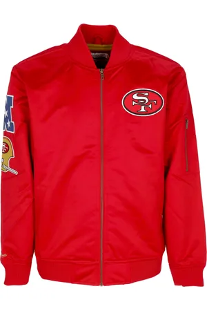 Mitchell & Ness Giubbotto Bomber Uomo Nfl Lightweight Satin Bomber Saf49e