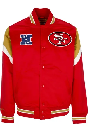 Mitchell & Ness Giubbotto Bomber Uomo Nfl Heavyweight Satin Jacket Saf49e