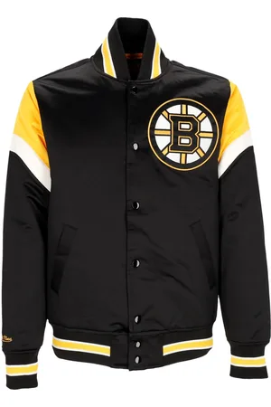 Mitchell & Ness Giubbotto Bomber Uomo Nhl Heavyweight Satin Jacket Bosbru
