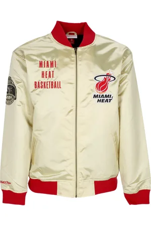 Mitchell & Ness Giubbotto Bomber Uomo Nba Team Og 2.0 Lightweight Satin Jacket Vintage Logo Miahea