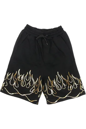 IHS Pantalone Corto Tuta Uomo 3d Print Flames Shorts