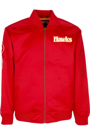 Mitchell & Ness Giubbotto Bomber Uomo Nba Lightweight Satin Bomber Atlhaw