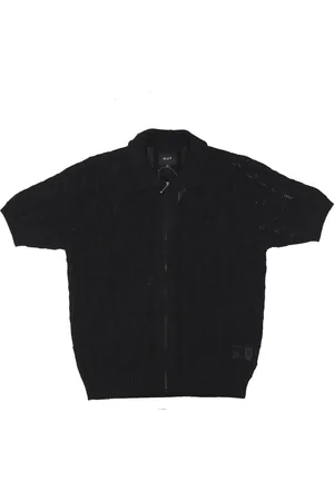 Huf Polo Manica Corta Uomo Monogram Jacquard Zip Sweater