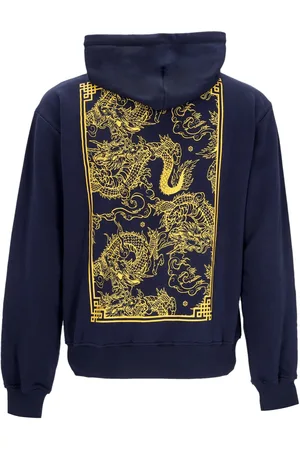 DOLLY NOIRE Felpa Leggera Cappuccio Uomo Chinese Dragon Hoodie