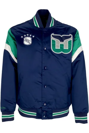 Mitchell & Ness Giubbotto Bomber Uomo Nhl Heavyweight Satin Jacket Harwha