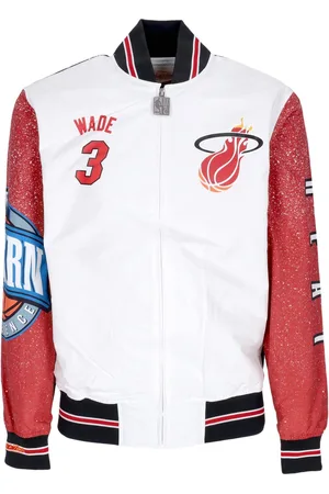 Mitchell & Ness Giubbotto Bomber Uomo Nba Burst Warm Up Jacket No 3 Dwyane Wade Miahea