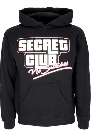 MARKET Felpa Cappuccio Uomo Secret Club No Snitches Hoodie Black