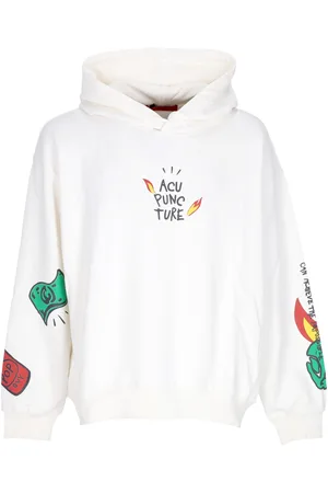Acupuncture Felpa Leggera Cappuccio Uomo Flamed Logo Hoodie
