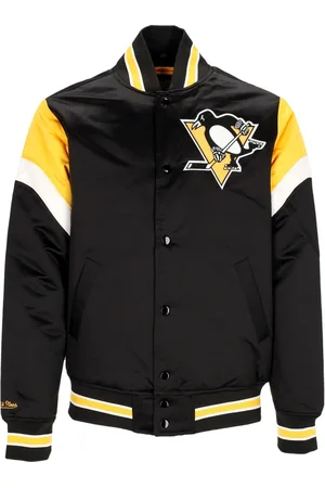 Mitchell & Ness Giubbotto Bomber Uomo Nhl Heavyweight Satin Jacket Pitpen