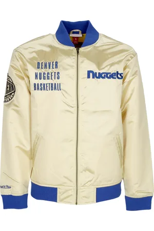 Mitchell & Ness Giubbotto Bomber Uomo Nba Team Og 2.0 Lightweight Satin Jacket Vintage Logo Dennug