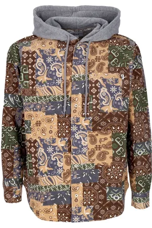 Huf Camicia Manica Lunga Cappuccio Donna Patchwork Cord Hooded Jacket