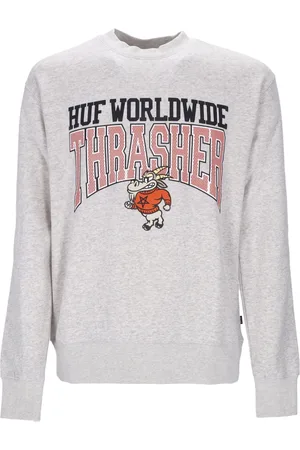 Huf Felpa Girocollo Uomo Candlestick Crewneck X Thrasher