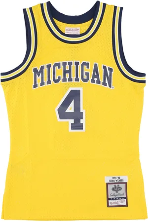 Mitchell & Ness Canotta Basket Uomo Ncaa Maize Jersey 1991 No 4 Chris Webber Micwol