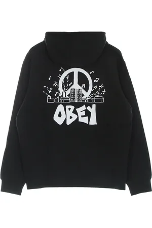 Obey Felpa Leggera Cappuccio Uomo City Block Premium French Terry Hood