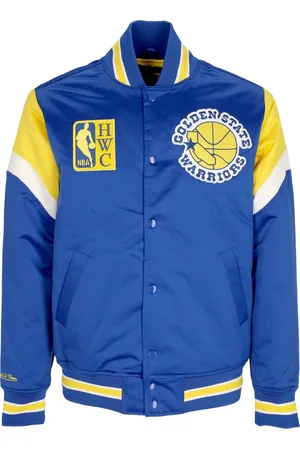 Mitchell & Ness Giubbotto Bomber Uomo Nba Heavyweight Satin Jacket Golwar
