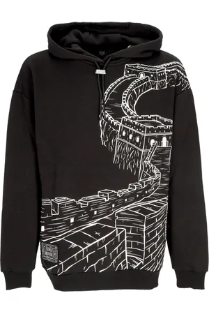 DOLLY NOIRE Felpa Leggera Cappuccio Uomo Chinese Wall Outline Over Hoodie
