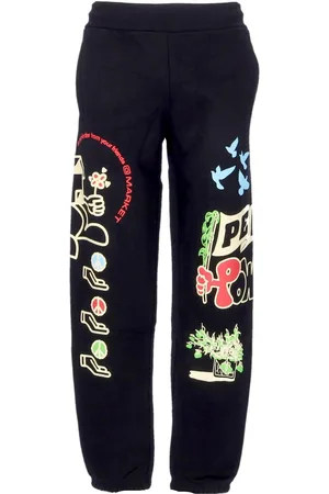 MARKET Pantalone Tuta Felpato Uomo Peace and Power Sweatpants