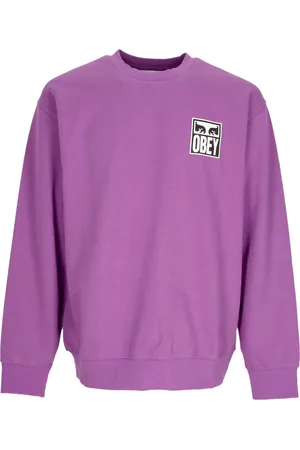 Obey Felpa Leggera Girocollo Uomo Eyes Icon 2 Crew Premium French Terry