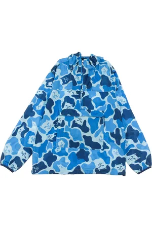 Rip N Dip Giacca a Vento Infilabile Uomo Nerm Camo Fanorak Camo Blue