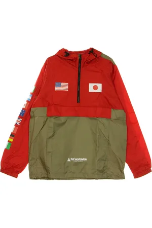 Huf Giacca a Vento Infilabile Uomo Flags Anorak Jacket