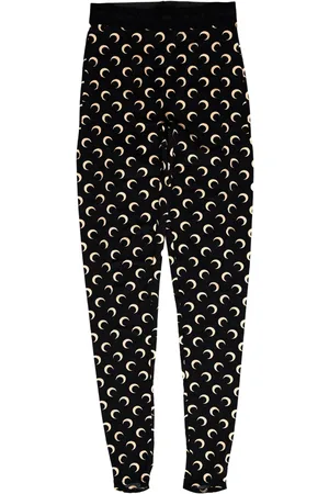 Marine Serre Leggings Fuseaux Moon in jersey rigenerato