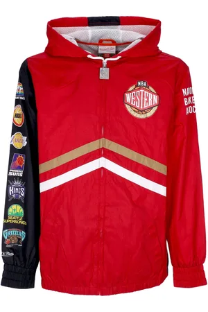 Mitchell & Ness Giacca a Vento Uomo Nba Undeniable Full Zip Windbreaker Hardwood Classics Team West