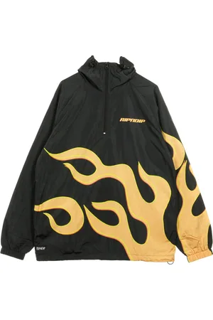 Rip N Dip Giacca a Vento Infilabile Uomo Flaming Hot Anorak Black
