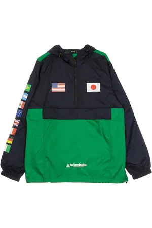 Huf Giacca a Vento Infilabile Uomo Flags Anorak Jacket