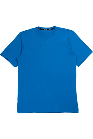 Marine Serre Organic Cotton Plain T-shirt in Blue
