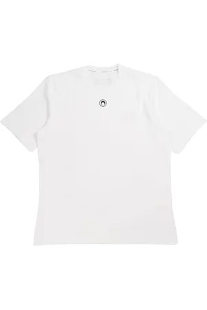 Marine Serre Organic Cotton Plain T-shirt in White